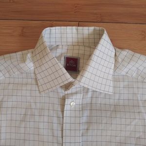 👔 Eton Dress Shirt Cream 14.5 37 Men's